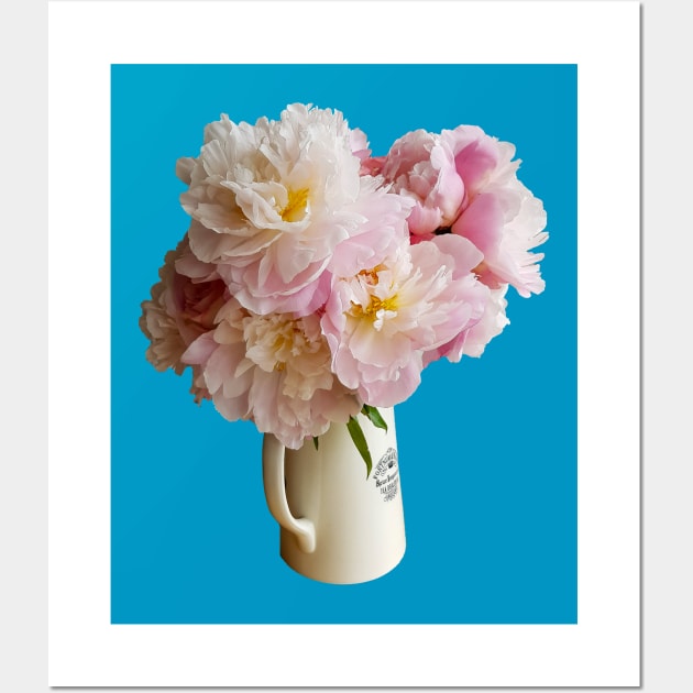 Peony Flowers in a Jug Wall Art by ellenhenryart